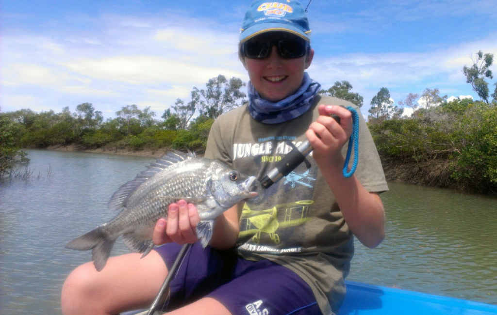 BEAUT BREAM: Brenny Reed with a fine lure-caught bream. BEAUT BREAM: Brenny Reed with a fine lure-caught bream.
